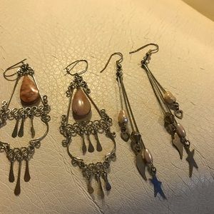 Two pairs of 1960s dangling earrings